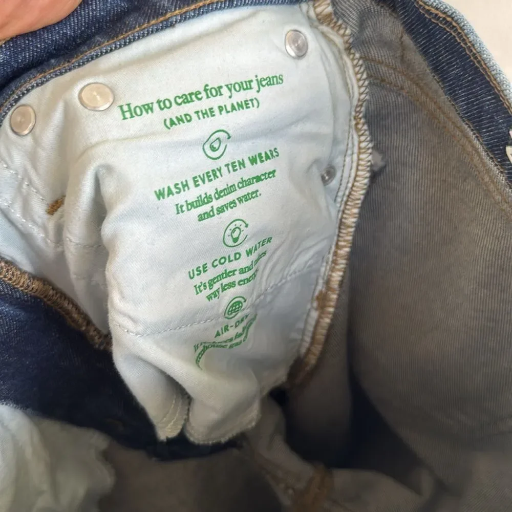 J. Crew Dark Indigo Straight Jeans Cropped, Like New Worn Once